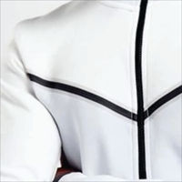 Survêtement en Polaire de Technologie pour Hommes, Design de Grande Taille, 69% Coton, 31% Polyester, Blanc, avec Fermeture Éclair, Jogging, Pantalon de Survêtement