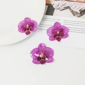 <span class=keywords><strong>Orecchini</strong></span> Pendenti con Fiori Naturali Essiccati in Resina, Vari Modelli di Orchidee, Accessori di Gioielleria, Decorazione per Regali da Donna - Product Image 3