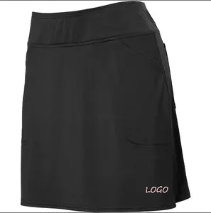 Phụ Nữ Tùy Chỉnh Của Athletic Pockets Skorts Đen Mini Váy Với Quần Short Chạy Tennis Golf Workout Thể Thao Ăn Mặc