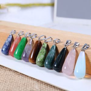 Подвеска из натурального драгоценного камня в виде капли воды - Product Image 3