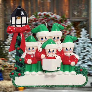 Ornement <span class=keywords><strong>de</strong></span> Noël familial <span class=keywords><strong>de</strong></span> lutin carolant festif <span class=keywords><strong>pour</strong></span> la décoration des fêtes - Product Image 3