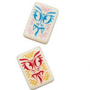 Juego de Mahjong Americano de Acrílico Crema, 166 Piezas, Color Degradado, Portátil y Resistente, para Jugar en Fiestas - Product Image 4