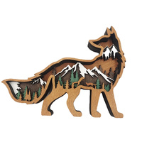 26 nouveaux objets artisanaux en bois de Noël, animaux de la forêt d'Amérique du Nord créatifs, décorations en bois pour la maison