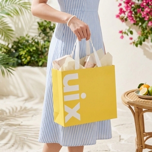 <span class=keywords><strong>Bolsas</strong></span> de Papel Personalizadas con su Propio Logotipo, <span class=keywords><strong>Bolsas</strong></span> de Compras Elegantes para Boutique de Ropa, <span class=keywords><strong>Bolsas</strong></span> de Regalo con Asas de Listón, Varios Tamaños - Product Image 4