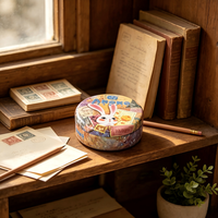 Boîtes en métal rondes de qualité supérieure pour biscuits et gâteaux de lune, idéales pour les promotions de biscuits