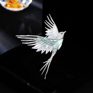 High-End zarif broş hediyeler emaye boyalı kuş Pin broş kadın için - Product Image 1