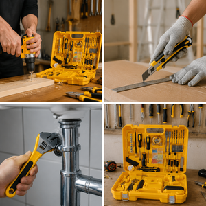 Nouveautés : Kit d'outils multifonctionnels pour la maison, perceuse sans fil professionnelle, kit combiné pour artisans et mécaniciens, ensemble d'outils pour le travail du bois - Product Image 2