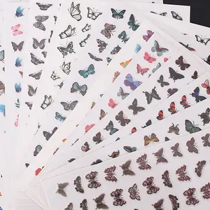 Lidan 3D Nail Art Butterfly Sticker DIY Waterproof Nail Stickers 18 Types Of Color Butterfly Stickers Can Be Directly Attached