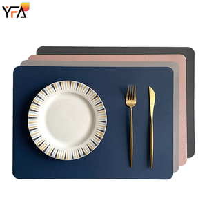 Custom Rectangle <strong>Placemat</strong> for Restaurant Luxury Dining Place Mats <strong>Wipeable</strong> <strong>Placemats</strong> Leather Table Mats - Product Image 1
