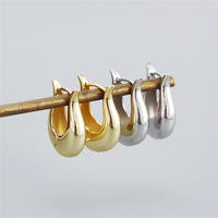 À la mode plaque couleur or grosse goutte d'eau Dupes boucles d'oreilles pour les femmes personnalité brillant larme boucle d'oreille bijoux cadeau