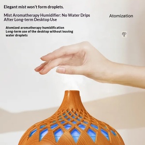 Nuevo <span class=keywords><strong>Humidificador</strong></span> Ultrasónico con Diseño de Madera, Difusor de Aroma, Luz Colorida Hueca, Capacidad de 500 ml, Uso Doméstico, Diseño Simple, Temporizador - Product Image 4