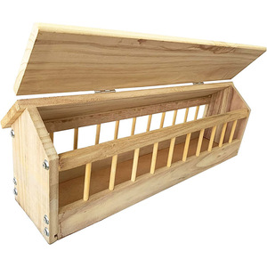 Mangeoire à oiseaux en bambou avec Logo personnalisé, pour jardin, parc, carré, sauvage, rectangulaire, plusieurs grilles, mangeoire à oiseaux pour pigeons avec Style de maison, 2023 - Product Image 3