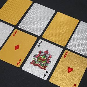 أوراق لعب ذهبية عالية الجودة متعددة الأنماط من مادة PET، بطاقات بوكر أنيقة للتجمعات الحضرية على الأسطح وألعاب الساحات المسائية - Product Image 6