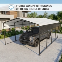 Abri de luxe portable pour moto en gros, structures d'ombrage en acier, kits d'abri industriels extérieurs pour stockage de voitures, auvent direct
