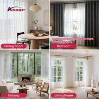 ARODDY Rideau en voile de polyester uni, multi-inspection, personnalisé, avec traitement anti-UV, 52"*H63"