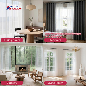 ARODDY Rideau en voile de polyester uni, multi-inspection, personnalisé, avec traitement anti-UV, 52"*H63" - Product Image 3