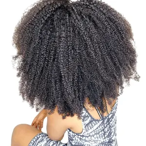 Mèches afro naturelles crépues à closure — ishow, cheveux humains, extensions de cheveux épais, 4c 4b, 4a, 4c, 4b