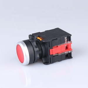 Bouton poussoir 22 mm CE LA38 série avec voyant rouge 10A - Product Image 1