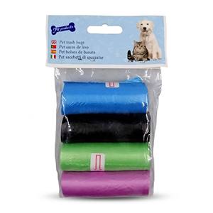 Bolsas para Desechos de Mascotas, 4 Rollos, Azul, Negro, Verde, Morado, Plástico, Portátiles para Perros, Sin Perfume, Bolsas para Eliminar Excrementos - Product Image 6