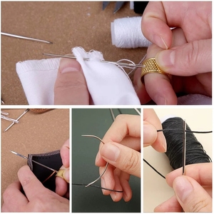30ชิ้นชุดซ่อมเบาะหนังงานฝีมือเครื่องมือเย็บผ้าผ้าใบด้ายเย็บตะเข็บเข็มเย็บสำหรับชุดซ่อม - Product Image 6