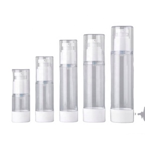 Bouteilles en plastique transparentes pour lotion, sérum liquide, vaporisateur, flacon pompe cosmétique sans air, vente en gros - Product Image 4