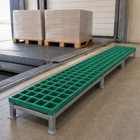 Panel Grating Serat Kaca Anti Selip FRP Square Mesh 25mm 38mm 50mm untuk Jalan Kaki