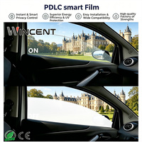 Film intelligent PDLC WINCENT pour vitres de voiture, film anti-explosion décoratif, verre à gradation électrique, contrôle de la lumière, film teinté pour la confidentialité