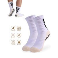 Chaussettes antidérapantes professionnelles pour hommes, 5 paires, sport, ballon de Football