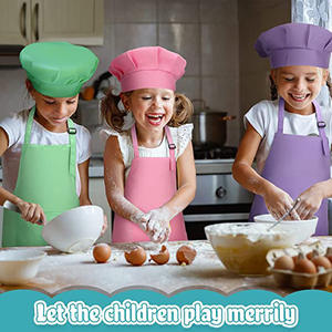 Delantal de cocina unisex ajustable para niños, Conjunto personalizado con bolsillo para pintura infantil para niños y niñas - Product Image 4