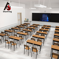 Mobilier scolaire moderne pour les écoles primaires et universitaires, chaise et bureau d'étude à structure métallique pour adultes et étudiants