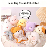 Peluche personnalisée en forme de canard jaune, jouet à presser, apaisant, anti-stress, marionnette à main, compagnon de bureau pour enfants et adultes