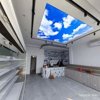 Lampu Plafon Gantung 3D Motif Awan Langit Berbahan PVC Tahan Air, Bentuk Persegi Panjang, Model Kotak Cahaya, Dekorasi Toko, Dekorasi Dekat Plafon