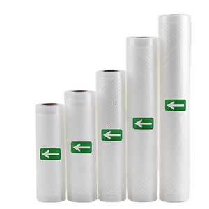 透明ナイロン真空食品保存包装ロールエンボスポーチ米肉ケーキ用ヒートシールポーチ - Product Image 1