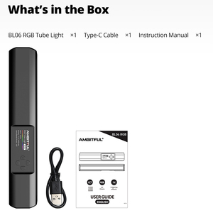 مصباح فيديو AMBITFUL BL-06 RGB Pavo Tube <span class=keywords><strong>LED</strong></span> بالألوان الكاملة، عصا إضاءة محمولة للتصوير الفوتوغرافي والفيديو والأفلام ومدونات الفيديو - Product Image 2