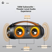 Haut-parleur 100W pour extérieur, subwoofer sans fil à basses profondes, avec batterie rechargeable intégrée