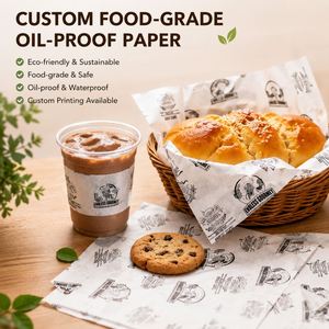 Hamburger Custom Oil Proof High-quality Disposable Deli Sandwich Butter <b>Papers</b> for Food Grade Burger Sandwich Wrapping Packing - Product Image 1