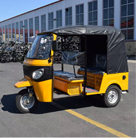 Tuk-Tuk motorisé pour passagers, taxi pour trajets courts, 6 passagers, carrosserie fermée, stock disponible, entrepôt Accra, Ghana, Congo-Kinshasa