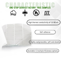 Conductivité thermique élevée 1,0-5,0 W/mk, coussin en silicone thermiquement conducteur pour la dissipation thermique des processeurs, des cartes graphiques GPU