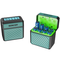 Chargeur de batterie rechargeable GONODY GD-LCD8500 AA AAA Li-ion/NiMH avec support de charge intégré à écran LCD