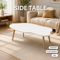 Table d'appoint pour salon, 80*40*42cm, plateau en bois moderne, durable, décorative