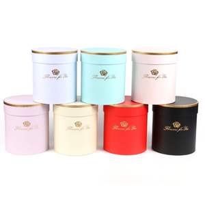 Pasokan pabrik 3 buah/set kotak hadiah kertas silinder kotak bunga - Product Image 2