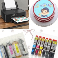 Encre d'impression comestible pour imprimante jet d'encre Canon, Epson ou HP, pour l'impression sur papier comestible, gâteaux, café, biscuits, pain