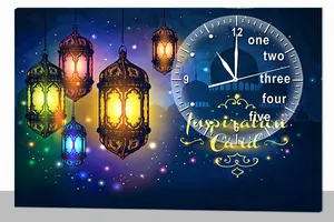 Hot Sale Eid Mubarak Sets Square Eid Home Dekorationen Geschenk Dekoration Islamischer Ramadan Ready CE & Rohs Wand kunst Leinwand gedruckt