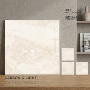 Marfil Bianco 2x2feet Glossy Porcelain Tiles Marble Inspired Premium Interior Flooring 8mm Thickness - Product Image 2
