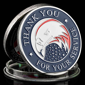 Bize hizmet için teşekkür ederiz ulus hediye sikke altın ve gümüş kaplama gururla size tahsil madalya onur paraları Salutes - Product Image 4