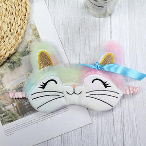 Plush Sleep <span class=keywords><strong>Eye</strong></span> <span class=keywords><strong>Mask</strong></span> Animal Unicórnio Soft Faux Fur Blindfold Elastic Strap Bonito <span class=keywords><strong>Funny</strong></span> Sleeping <span class=keywords><strong>Eye</strong></span> Shade para Crianças Adultos - Product Image 5