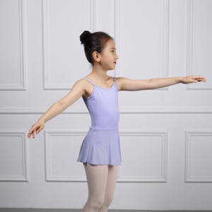 Body de <span class=keywords><strong>Ballet</strong></span> con Tirantes y Escote en V <span class=keywords><strong>para</strong></span> Niñas, Material de Spandex/Algodón, Ropa de Entrenamiento de Danza Infantil - Product Image 2