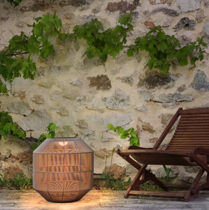 Venta caliente IP54 impermeable al aire libre e Interior suelo de esquina portátil ratán tejido Solar patio LED campamento linterna <span class=keywords><strong>para</strong></span> jardines - Product Image 5