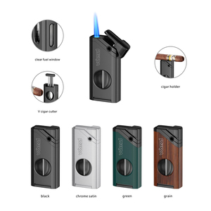 Encendedor de antorcha para hombres con soporte de punzón cortador incorporado y herramienta potenciadora de dibujo para cigarrillos viene con caja de regalo para obsequios - Product Image 2