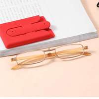 Vente en gros de lunettes de lecture classiques anti-lumière bleue pliables et élégantes avec étui, nouveau design, support portable pour téléphone portable